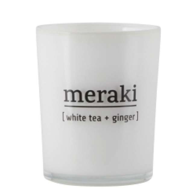 Priser på Duftlys White tea & ginger - Meraki