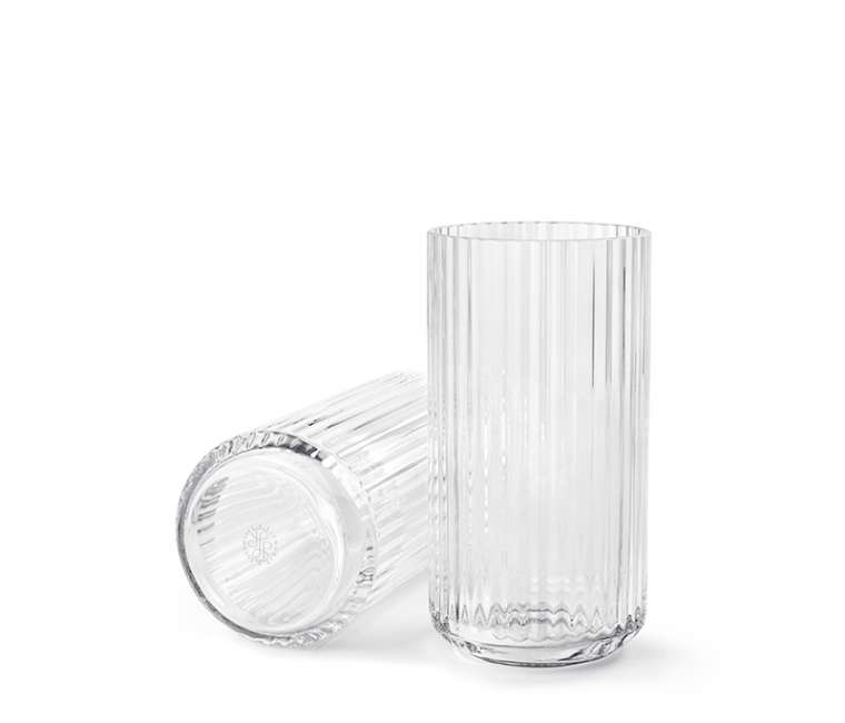 Priser på Lyngby vase - 20,5 cm. - klar glas